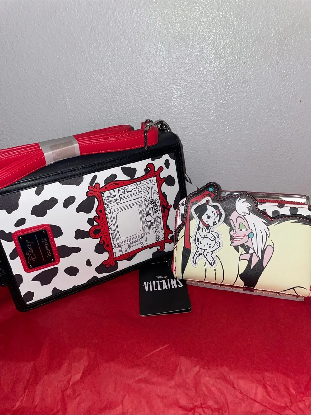 Loungefly Disney 101 Dalmatians Storybook Series Crossbody Backpack & Wallet Set